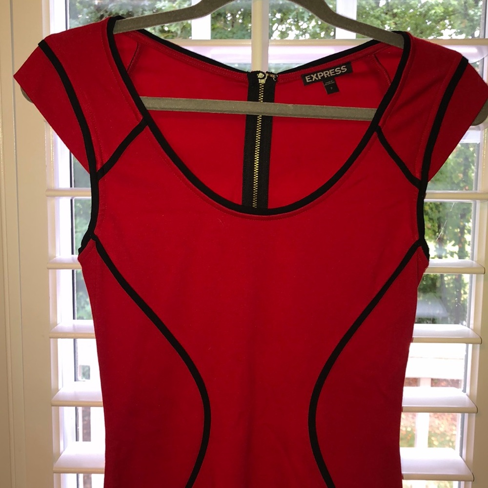 Express Red Mini Dress - Picture 3 of 5